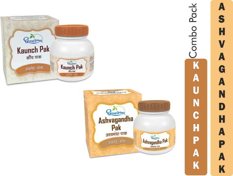 Dhootpapeshwar Asvagandha Pak & Kaunch Pak , 400g for Stamina , Strength, Power,(Pack of 2, 400 g)