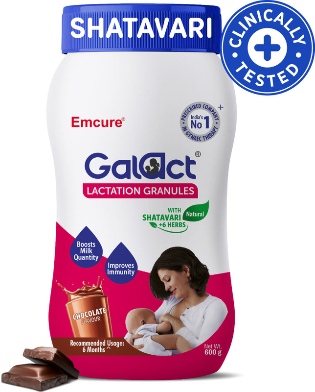 Galact Lactation Granules with Shatavari, 4X Breast Milk for breastfeeding, Chocolate(400 g)