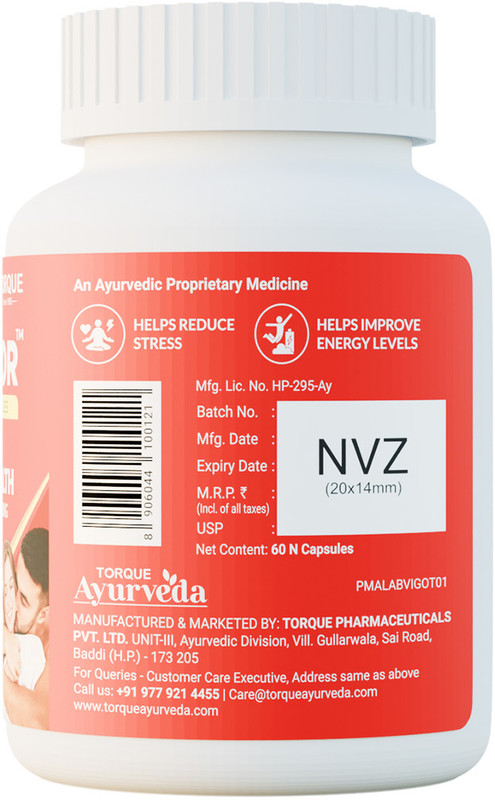 Vigotor Ayurvedic Capsules for Men with Ashwagnadha & Shiljit(60 Capsules)