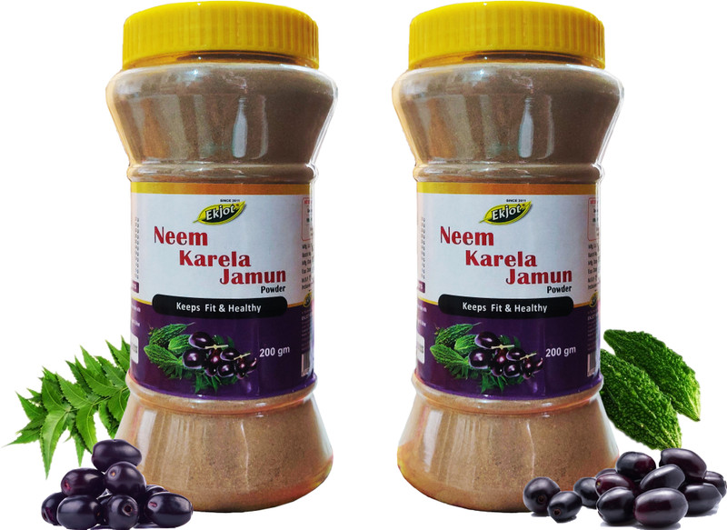 Ekjot Neem Karela Jamun Powder | Diabetic Care(Pack of 2, 400 g)