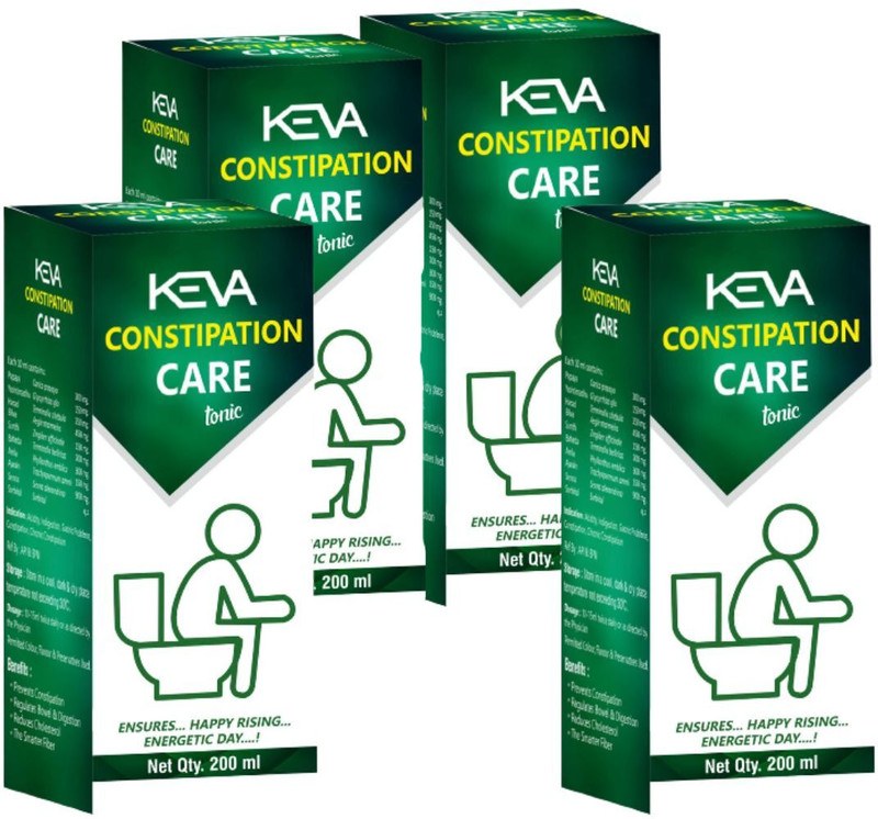 KEVA Constipation Care Tonic for Beneficial in Piles & Constipation (Pack Of 4x200ml)(Pack of 4, 800 ml)