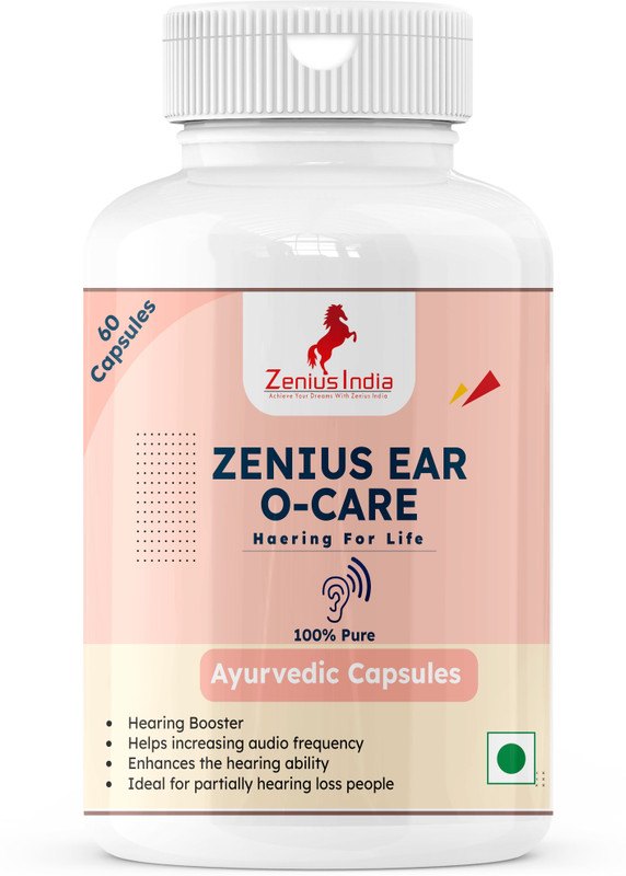 Zenius India Ear O Care Capsule | Ayurvedic Hearing Health Ear Supplement(60 Capsules)