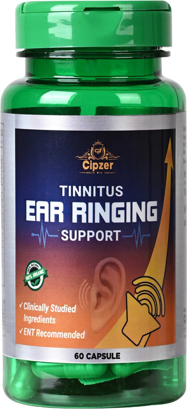 CIPZER Tinnitus Ear Ringing Support 60 Capsule Relief From Tinnitus,Buzzing & Ear Pain(60 Capsules)