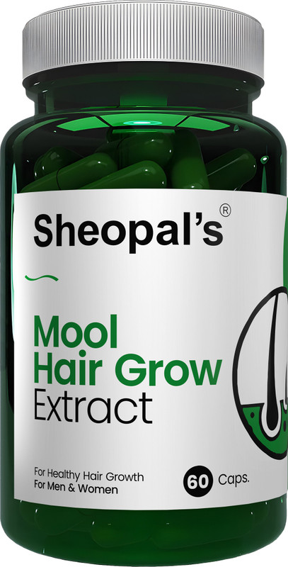 Sheopals Mool Hair Grow Capsule For Strong And Long Hair, Anti Hair Fall & Damage Repair.(60 Capsules)