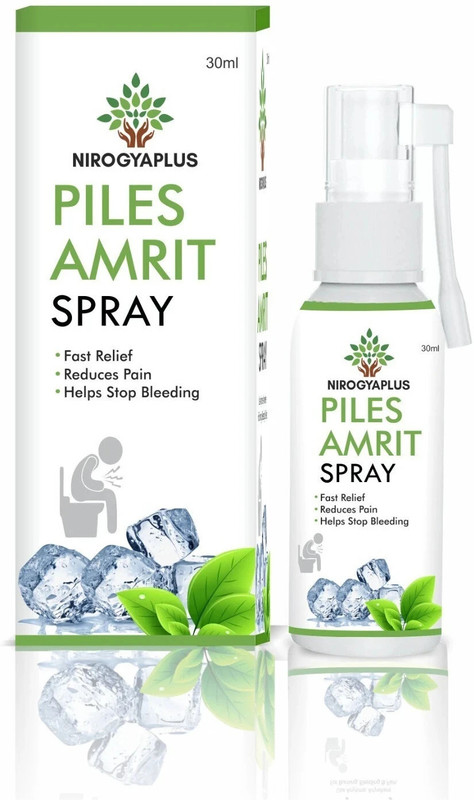Nirogyaplus Piles Amrit Spray| Relieve Discomfort Itching & Swelling | Helps Stop Bleeding(30 ml)