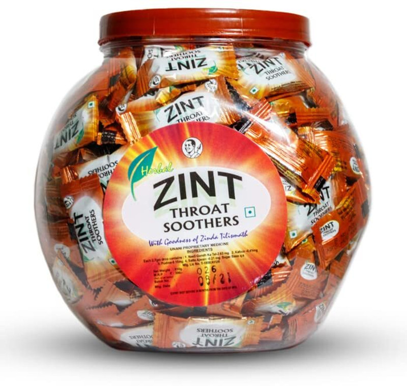 Zinda Tilismath Original (300 Pc) Throat Soothers Cough Drops Jar(300 Tablets)