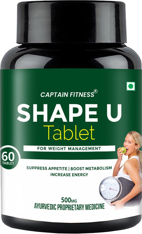 CaptainFitness Shape U | Fat Burner Fat loss fat go slimming For Stomach, Hips & Thigh(60 Tablets)