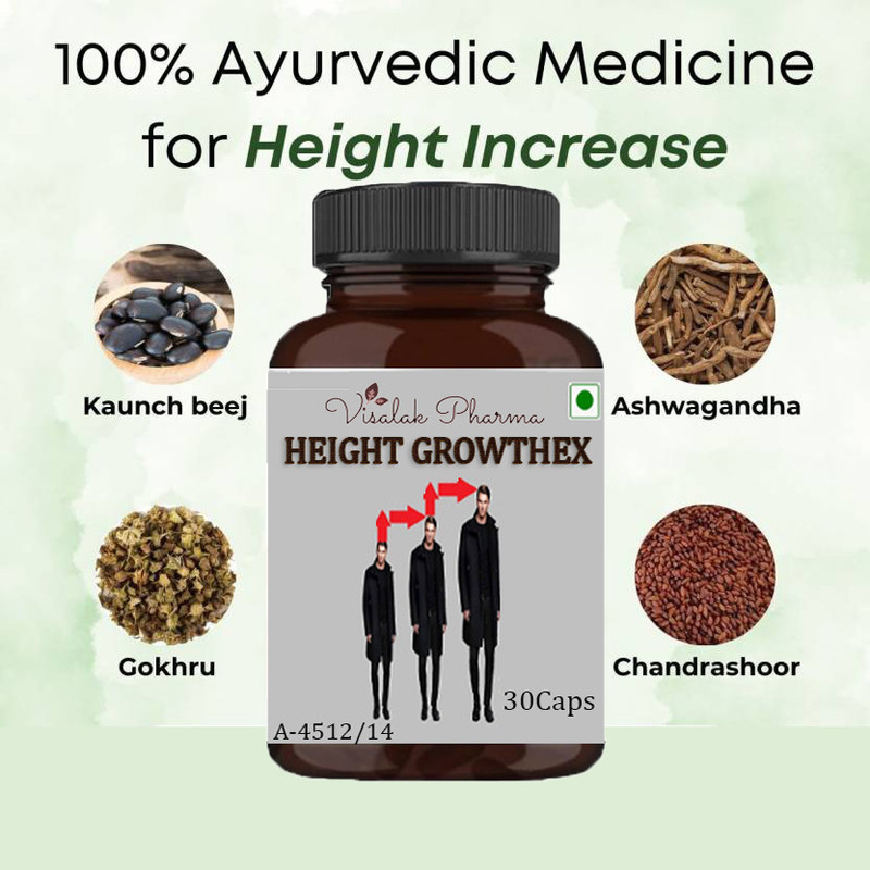 visalak pharma Height Growthex cap-sules FOR MEN WOMEN(30 Capsules)
