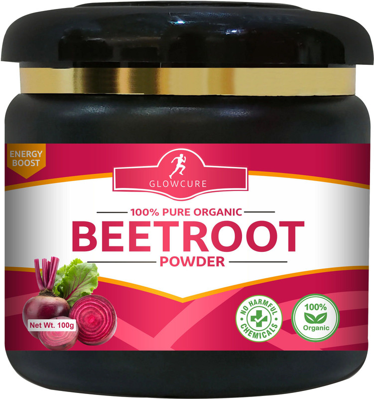 GLOWCURE Natural Beet Root Powder For Heart Health and Blood Pressure(100 g)