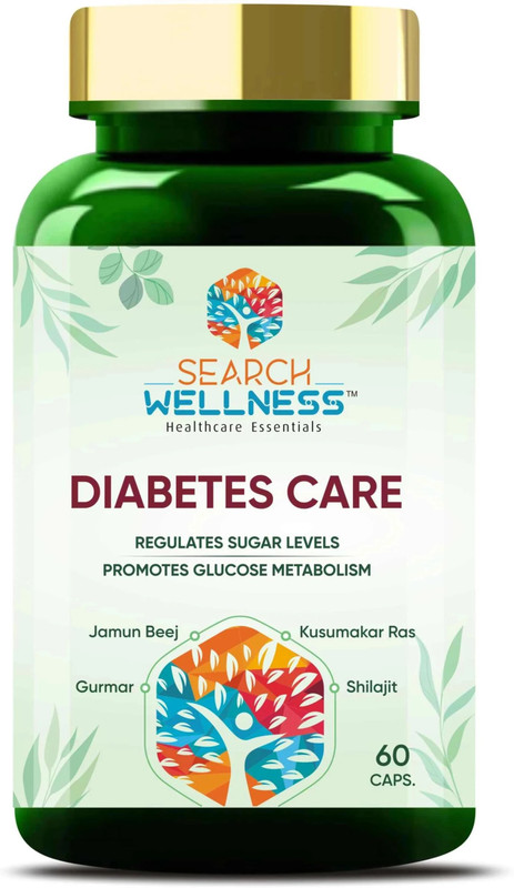 SEARCH WELLNESS Diabetes Care 60 With Karela & Jamun Bloodl(60 Capsules)