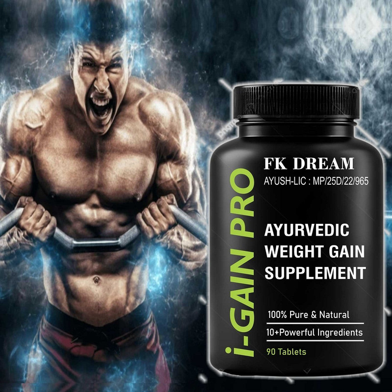 Fkdream iGain Weight Natural Weight Gain Tablets | Improves Hunger 90 Tabs(90 Tablets)