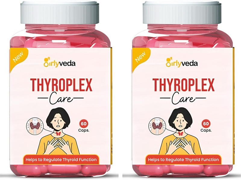 Girlyveda Thyroplex Care Ayurvedic Caps for Thyroid Support & Metabolic Balance(60 Capsules)