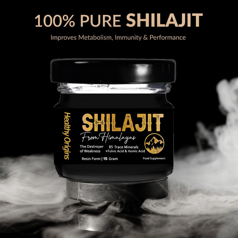 Healthy Origins Himalayan Pure & Ayurvedic Shilajit Resin Natural For Stamina , Power & Strength(15 g)