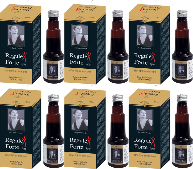 DEE INDIA HERBALS Regulex Forte Syrup (225 Ml )(Pack of 6, 225 ml)
