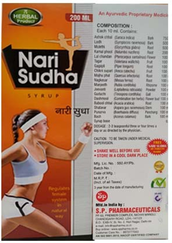SP PHARMACEUTICALS Nari Sudha and women Care Syrup(Pack of 2, 400 ml)