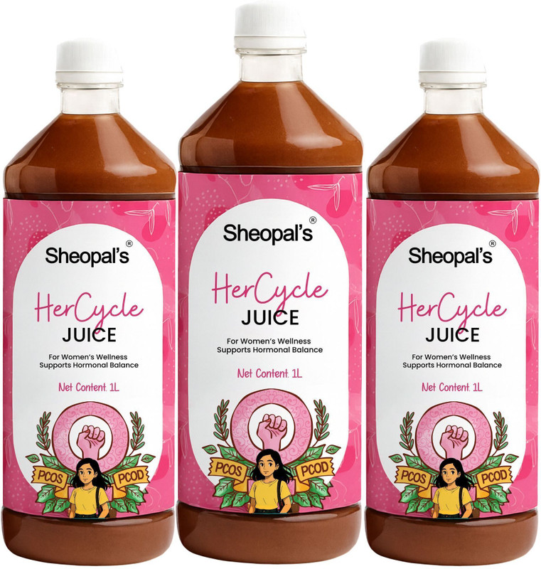 Sheopals Her cycle She Care Juice for Support Hormonal Balance, PCOS & PCOD, Period Pain(1 kg)