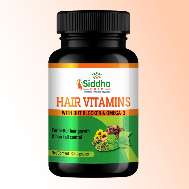 Siddha cure Powerful Hair Growth & Shine Vitamin Capsules for Men & Women(30 Capsules)