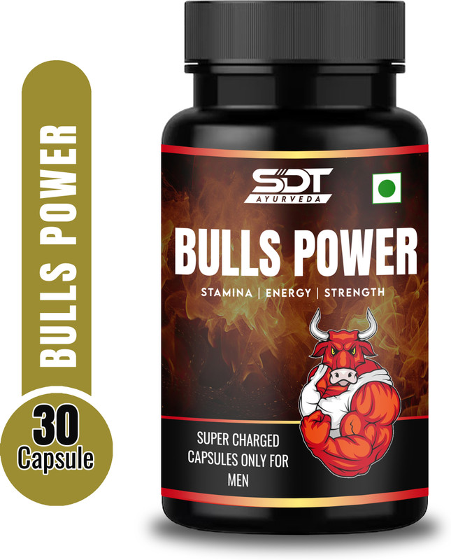 SDT ayurveda Bulls Power Booster for Men | Energy, Strength & Stamina Support(30 Capsules)