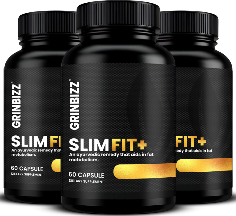 grinbizz Slim Fit Herbal Capsules – Natural Weight Loss & Fat Burner Supplement(Pack of 3, 180 Capsules)