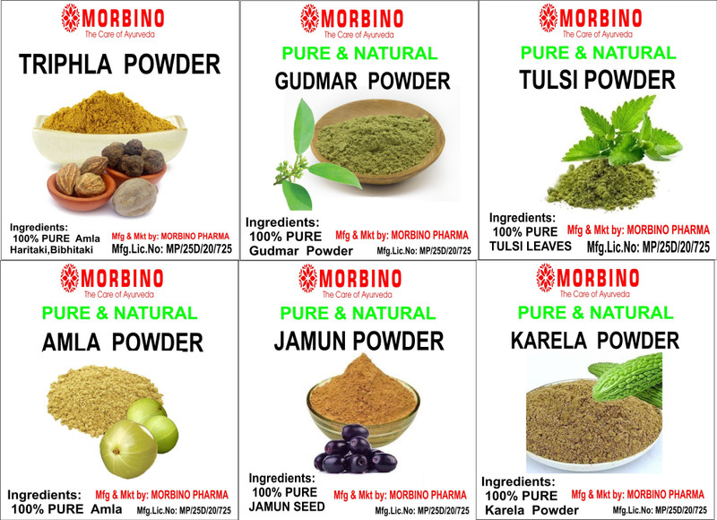 morbino Karela,Jamun,Triphla,Amla,Gudmar, Churan For Maintaining Sugar level (7 x 50 g)(350 g)