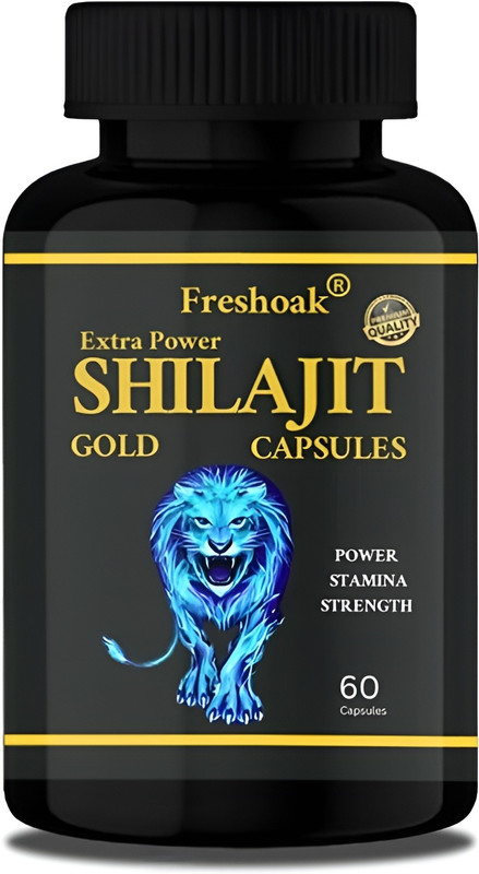 freshoak Premium Shilajit Capsules For Your Stamina & Power | With Gold Effect |(60 Capsules)