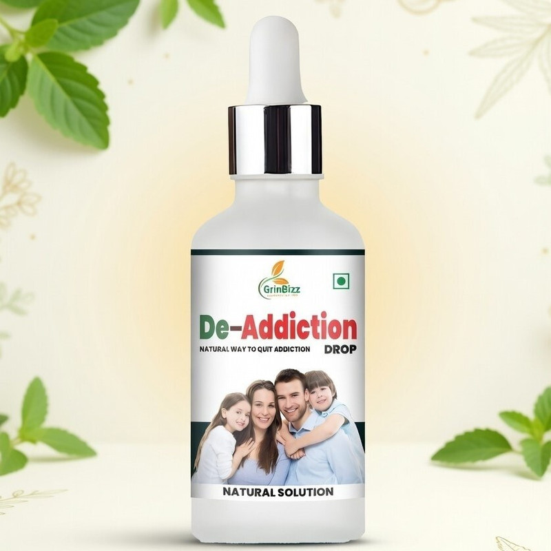 grinbizz De-Addiction Drop Easy Way To Quit Alcohol,Tobacco,Drugs,Nicotine(30 ml)