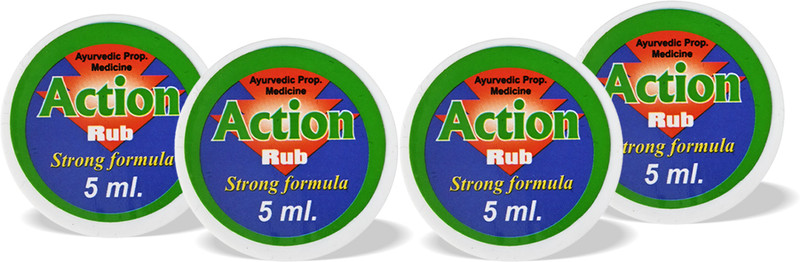 Action Pharma Action Rub 5ml | Chest, Throat & Back Relief | Cough & Cold Care Pack 4(Pack of 4, 5 ml)