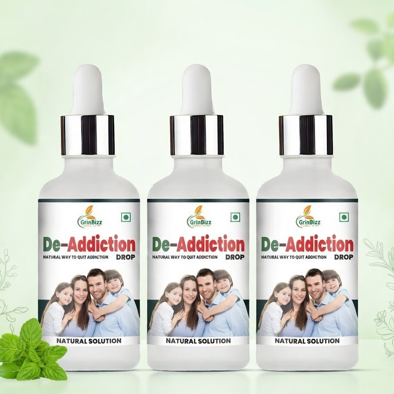 grinbizz De-Addiction Drop Ayurvedic Treatment To Stop Alcohol & Smoking |Nasha Mukt Dawa(30 ml)