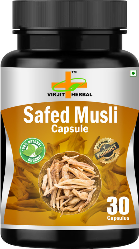 VIKJIT HERBALS SAFED MUSLI PREMIUM CAPSULE(30 Capsules)