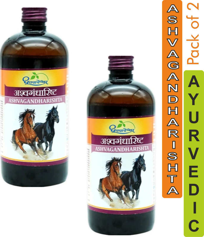 Dhootpapeshwar Ashwagandharishta PACK OF 2 ( 450mL Each )(Pack of 2, 900 ml)