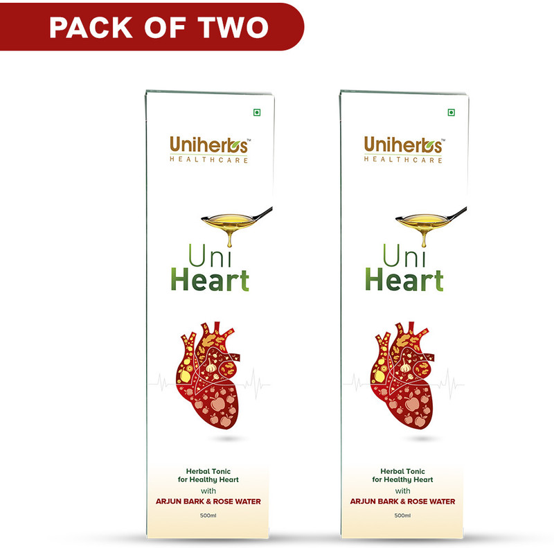 Uniherbs Heart Wel Syrup Heart Strenghtening Tonic For Heart Health(Pack of 2, 1000 ml)