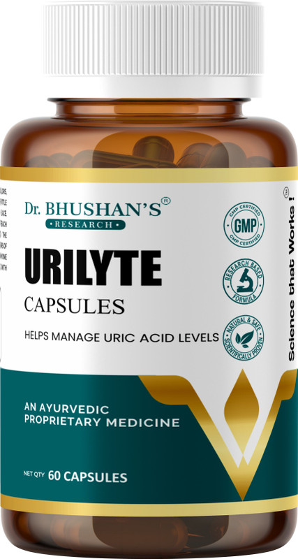 Dr. Bhushan's Research Urilyte Capsule for Uric Acid - 60 Capsules(60 Capsules)