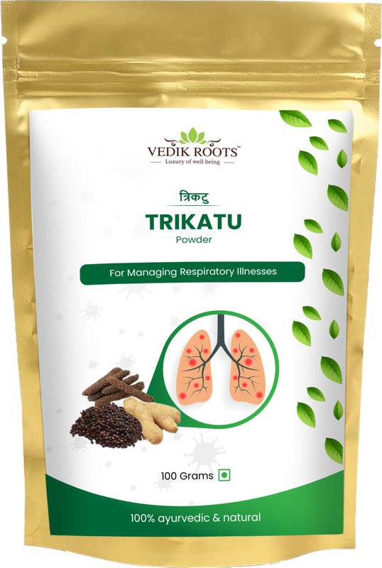 Vedikroots Trikatu Powder Churn - For Ultimate Relief From Respiratory Illnesses 100Gm(100 g)