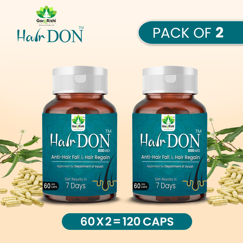 Hair DON Hair Regrowth & Anti Hair Fall Capsules for Men & Women Pack of (2x60Caps)(Pack of 2, 120 Capsules)