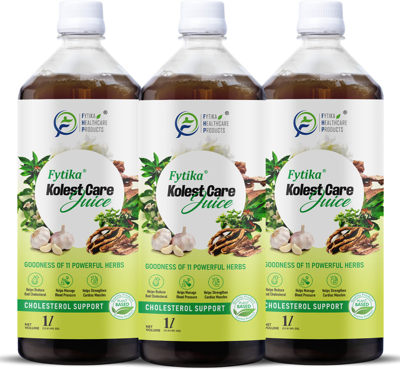 FYTIKA Kolest Care Juice - Cholesterol Support Juice | For Men & Women - 1L each(Pack of 2, 2 L)