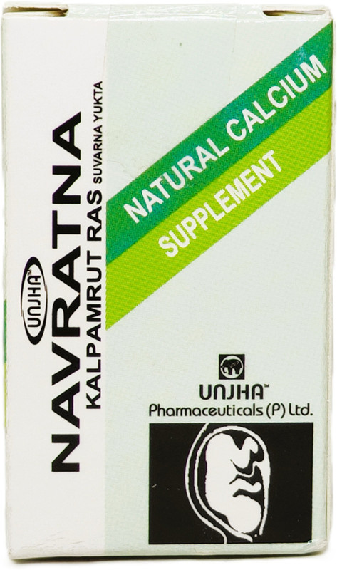 Unjha Navratana Kalpamrut Ras Tablets with Gold(80 Tablets)