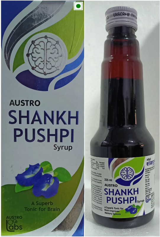 Austro Labs |SHANKHPUSHPI| Ayurvedic Syrup to improve brain memory power & concentration(225 ml)