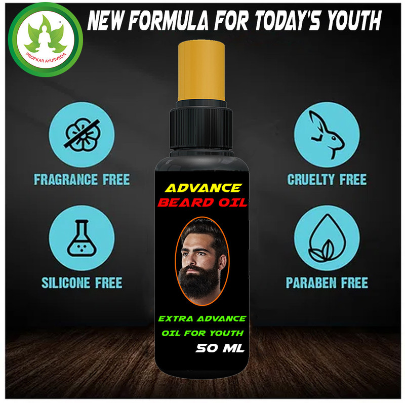 PROPKAR AYURVEDA ADVANCE 50 ML BEARD OIL PACK OF 1(50 ml)