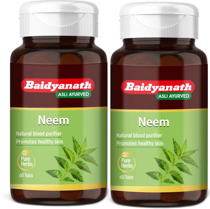 Baidyanath Neem - 60 Tablets | Ayurvedic Neem Extract Supplement (pack of 2)(Pack of 2, 120 Tablets)