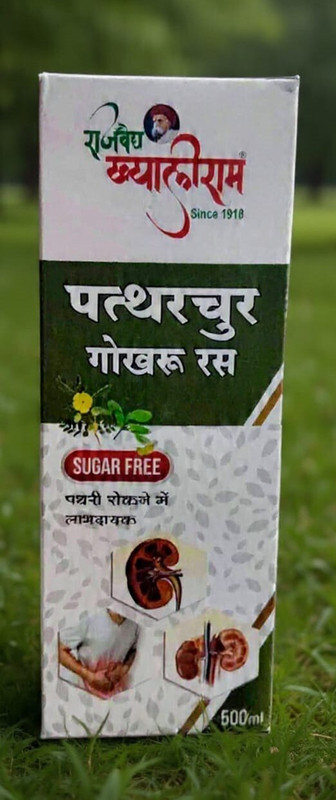 RAJVAIDYA KHYALIRAM PHARMACY PATHAR CHUR GOKHRU RAS 500ML PACK OF 1 NOS (SONU)(500 ml)