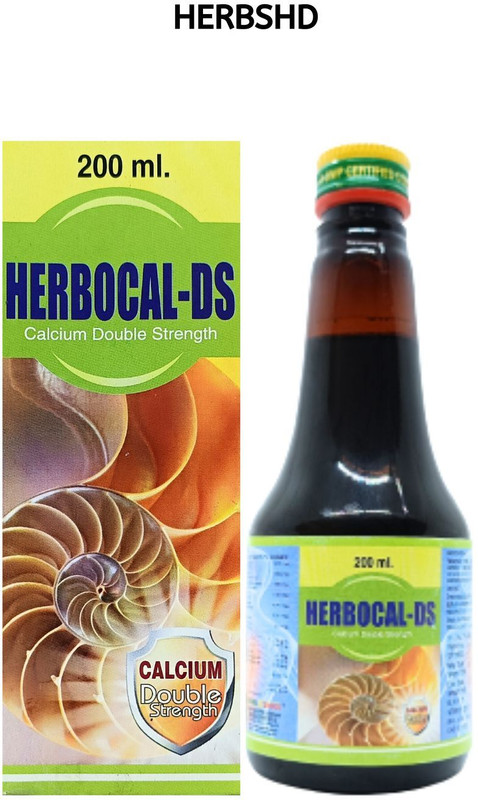 HERBSHD Ayurvedic Herbocal Ds Syrup 200ml For Calcium,strength of bones & Good Health(Pack of 2, 200 ml)
