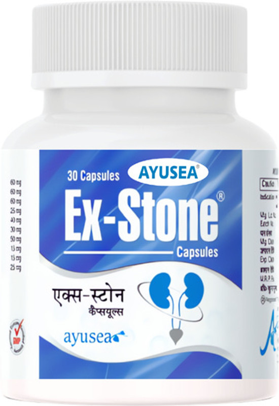 AYUSEA EX-STONE Ayurvedic kidney stone crusher capsules-improves renal health(30 Capsules)