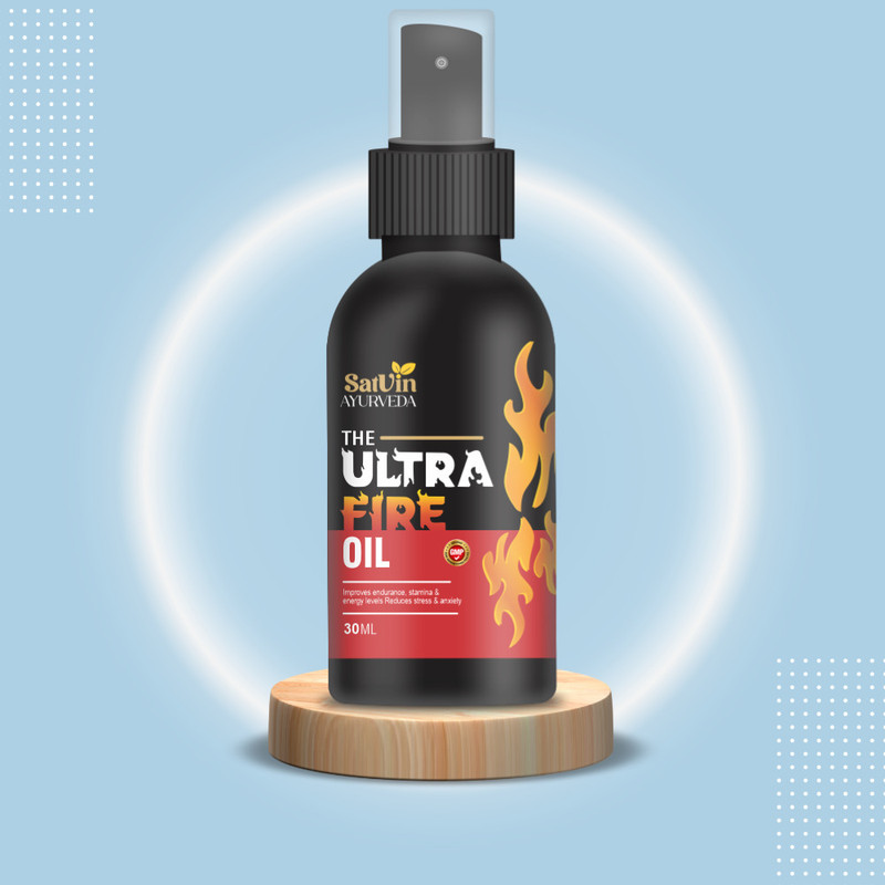 Satvin Ayurveda Ultra Fire Ayurvedic Massage Oil for Men | Boosts Stamina & Power 30ml UF51(30 ml)