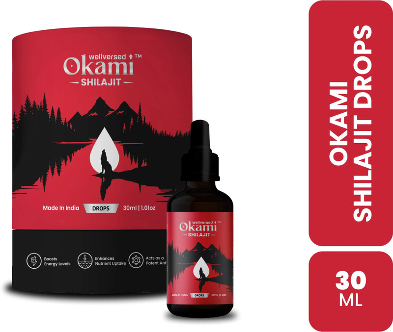 Wellversed Okami Shilajit Drops | Performance & Stamina Booster | 100% Ayurvedic | Lab Tested(30 ml)