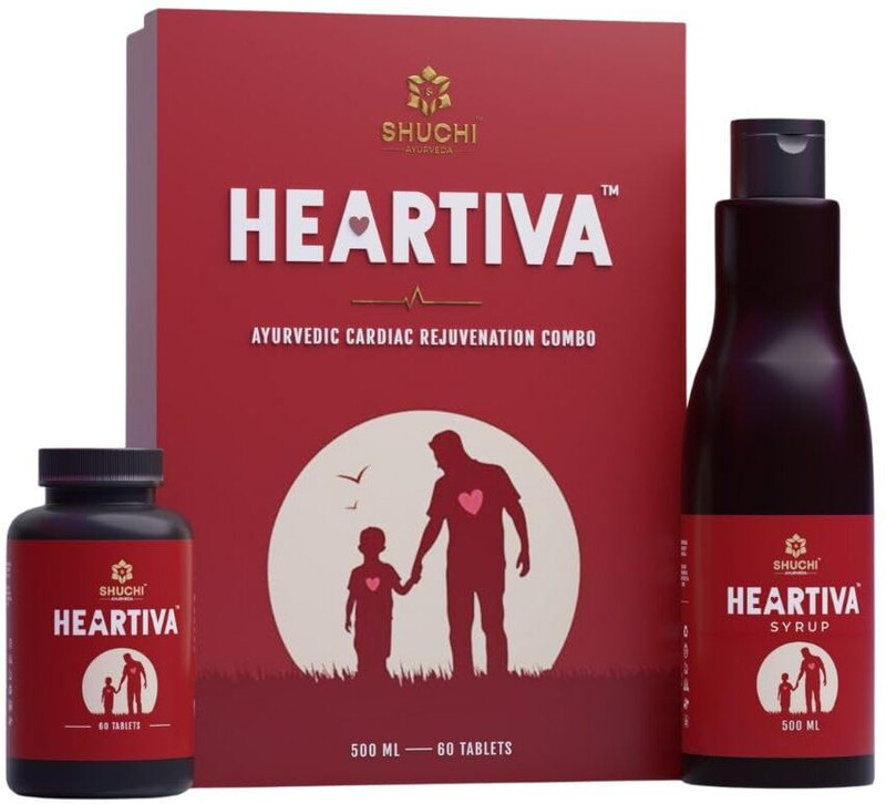 Shuchi Ayurveda Cardiac Wellness Combo | Ayurvedic Wellness Syrup & Herbal Capsules(500 ml, 60 Tablets)