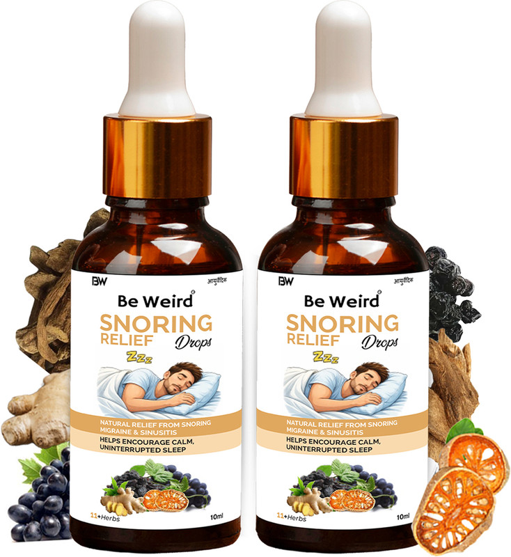 Be Weird Snoring Relief Drops | Supports Quiet Sleep | Herbal Snore Care Formula(Pack of 2, 20 ml)