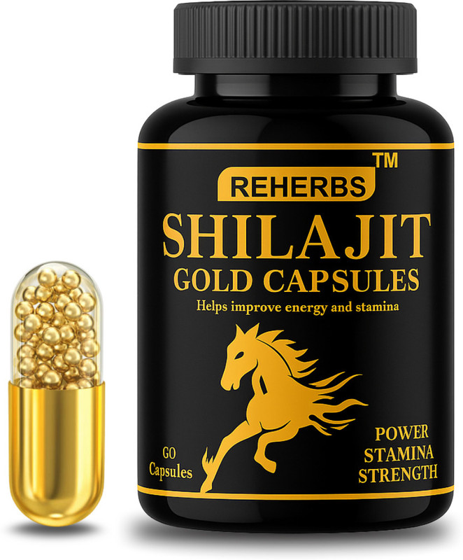 REHERBS Pure Shilajit Gold Capsules | 100% Ayurvedic(60 Capsules)