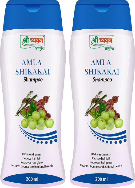 Shri Chyawan Amla Shikakai Shampoo 200 ml - |Reduces hair fall, Dandruff |(Pack of 2, 200 ml)