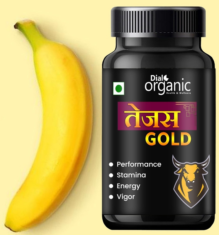 dial organic Tejas Gold Power Booster for Stamina, Power, Ayurvadic Capsule(60 Capsules)