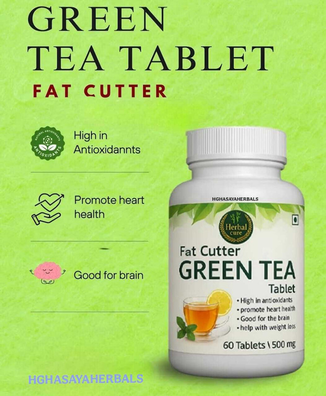 HGHASAYAHERBAL Fat Cutter Green Tea Tablet 74(60 Tablets)